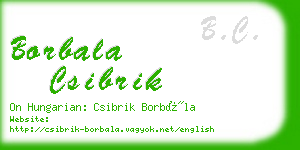 borbala csibrik business card